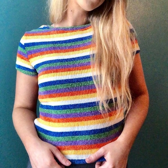 NWT 1 MEDIUM!! Rainbow Sweater - Picture 3 of 3